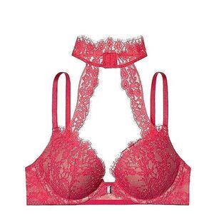 VS Very Sexy Crystal Push Up High Neck Bra Set 451